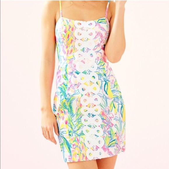 NWT Lilly Pulitzer Shelli Stretch Dress Fiesta Bamba - Picture 2 of 9